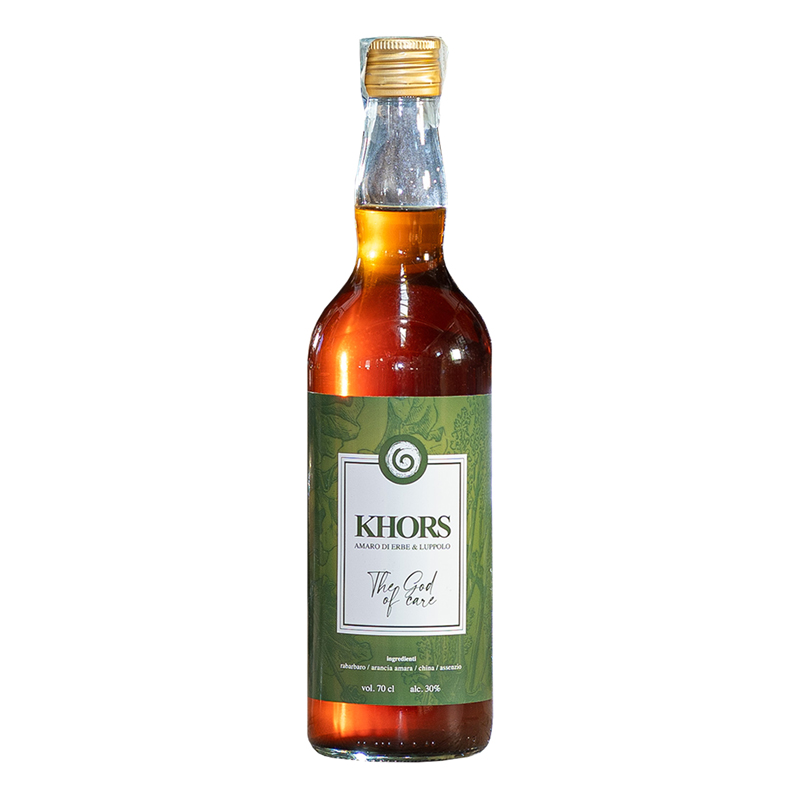 Amaro Khors di erbe e luppolo in bottiglia 70 cl